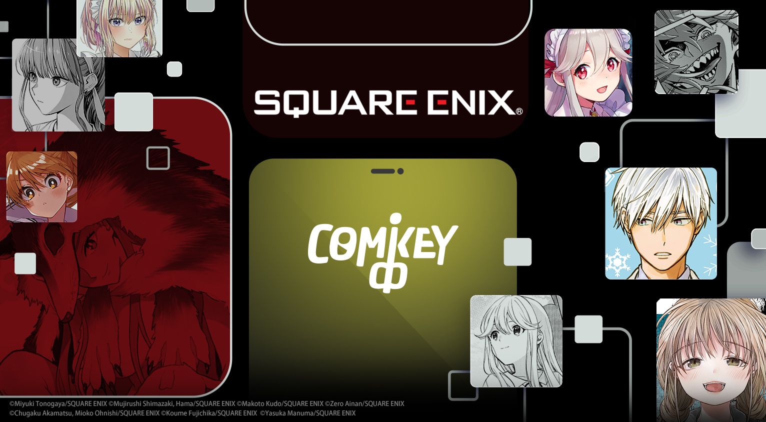 Comikey Announces new licenses from SQUARE ENIX Platform to gain 10